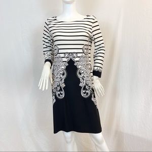 HANNI Black/white high contrast dress